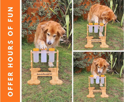 Interaktives Hundespielzeug – Holzpuzzle mit Snack-Spender