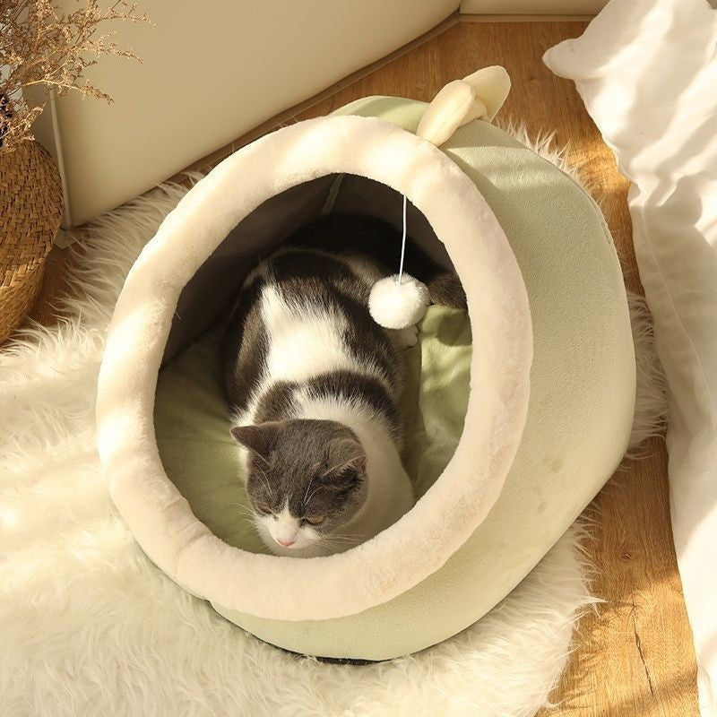 Katzenhause: Halbgeschlossenes, abnehmbares und waschbares Katzenhaus für höchsten Komfort und Sauberkeit